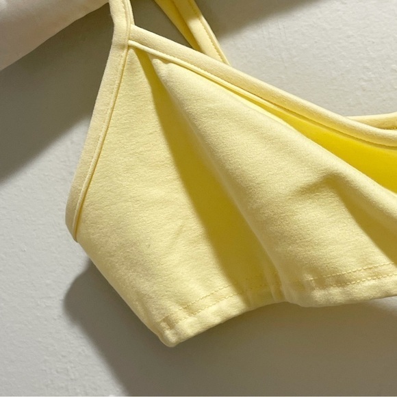 WE WORE WHAT DANIELLE BERNSTEIN Women’s Pull On Bra Top Yellow Buttermil… - Picture 2 of 9